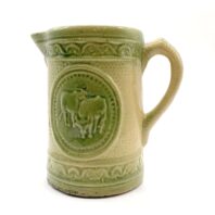 A-E-Hull-Grazing-Cows-Circa-1905-Stoneware-Pitcher