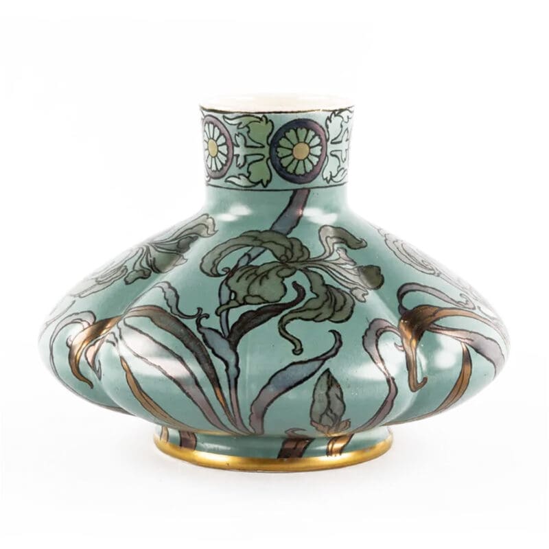 Boch-Freres-Keramis-Luster-Glaze-Art-Nouveau-Vase Boch-Freres-Keramis-Luster-Glaze-Art-Nouveau-Vase