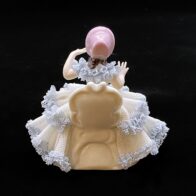 Dresden lace porcelain figurine girl with bonnet-2