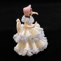 Dresden lace porcelain figurine girl with bonnet-3