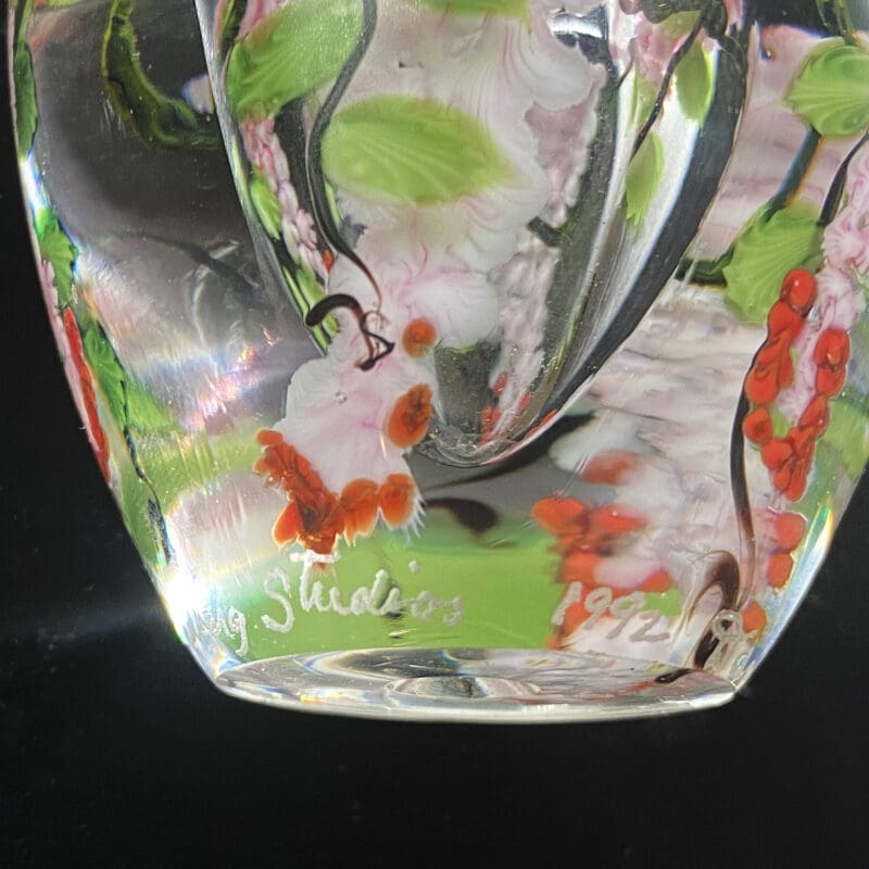 Lundburg-Studios-Wisteria-Paperweight-Glass-Perfume-signed-Daniel-Salazar-2 Lundburg-Studios-Wisteria-Paperweight-Glass-Perfume-signed-Daniel-Salazar-2