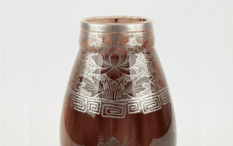 Minton-1900s-Art-Nouveau-Secessionist-Vase-Silver-Applique-3 Minton-1900s-Art-Nouveau-Secessionist-Vase-Silver-Applique-3