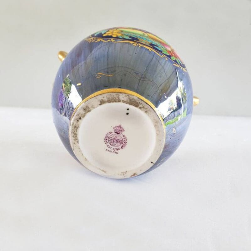 Mintons Purple Lustreware with Fruit and Leaves-4 Mintons Purple Lustreware with Fruit and Leaves-4