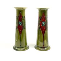 Mintons-Secessionist-Tubelined-Green-Vases-Early-1900s-P2