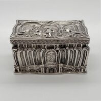 European Silver Antique German Hanau Neptune Box Circa 1875