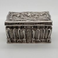 European Silver Antique German Hanau Neptune Box Circa 1875-2