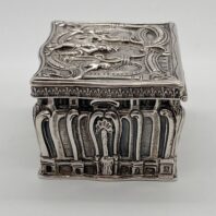 European Silver Antique German Hanau Neptune Box Circa 1875-3