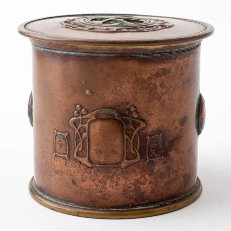 Phoebe-Anna-Traquair-Art-Nouveau-Copper-String-Box-6 Phoebe-Anna-Traquair-Art-Nouveau-Copper-String-Box-6