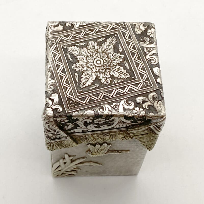 Russian-Ovchinnikov-Trompe-Loeil-Silver-Gold-Tea-Caddy-3 Russian-Ovchinnikov-Trompe-Loeil-Silver-Gold-Tea-Caddy-3