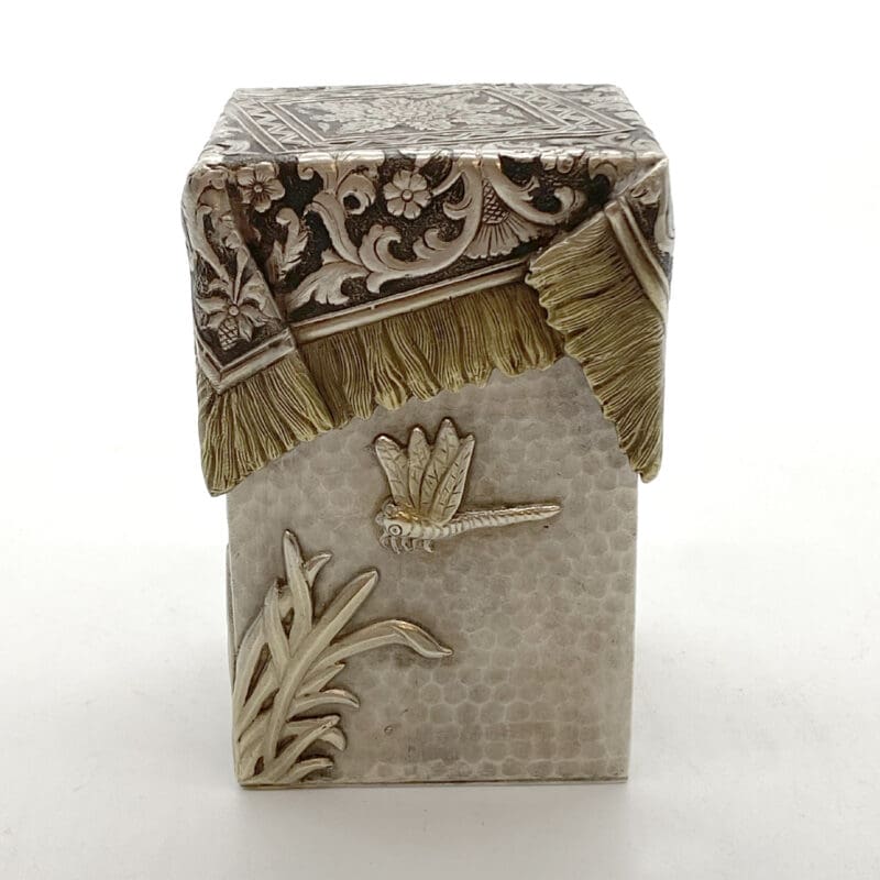 Russian-Ovchinnikov-Trompe-Loeil-Silver-Gold-Tea-Caddy-4 Russian-Ovchinnikov-Trompe-Loeil-Silver-Gold-Tea-Caddy-4