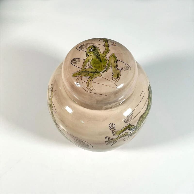 Andrew-Hull-Lidded-Ginger-Jar-Frogs-Cobridge-3 Andrew-Hull-Lidded-Ginger-Jar-Frogs-Cobridge-3