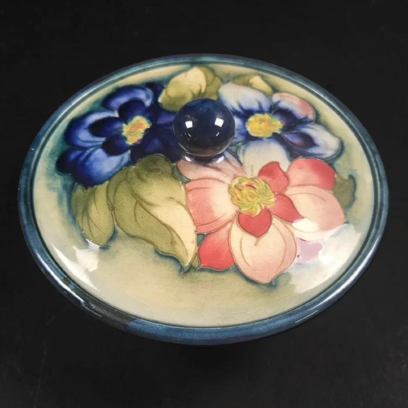 William Moorcroft "Clematis" Powder Box