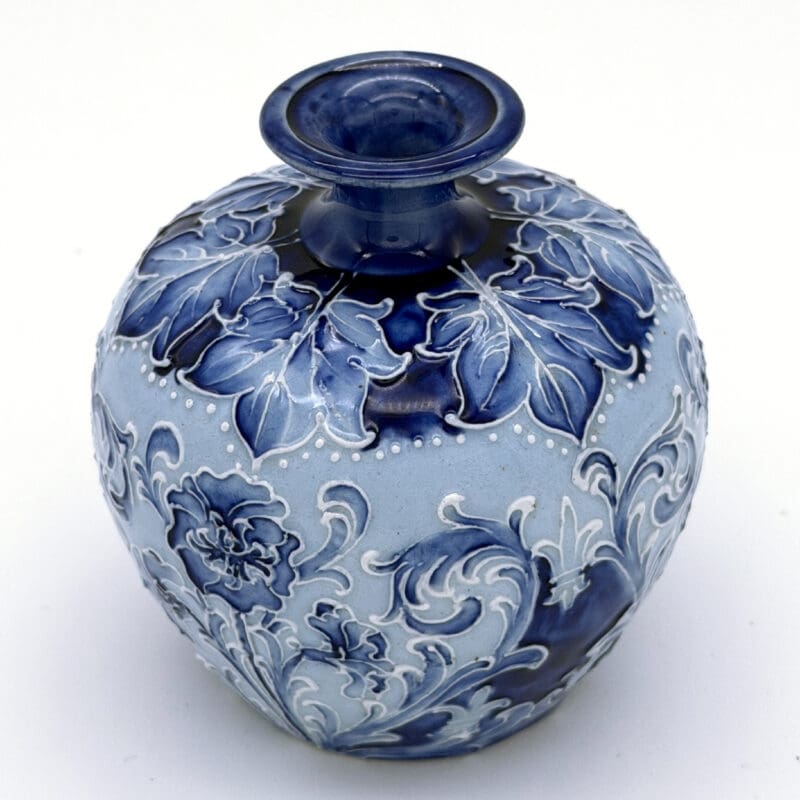 William Moorcroft "Dianthus" Florian Ware Vase, Circa 1898 to 1900