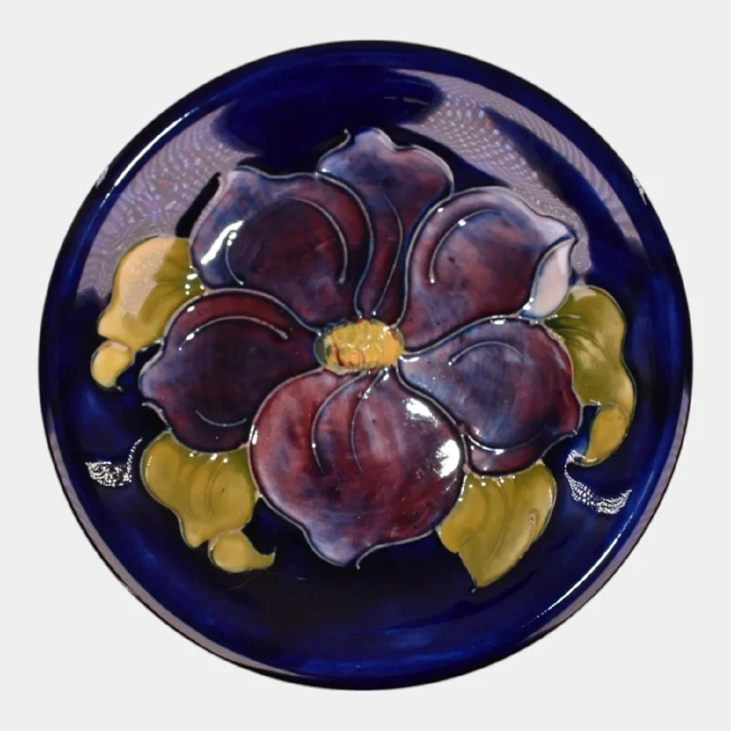William Moorcroft "Clematis" Plate, pre-1945