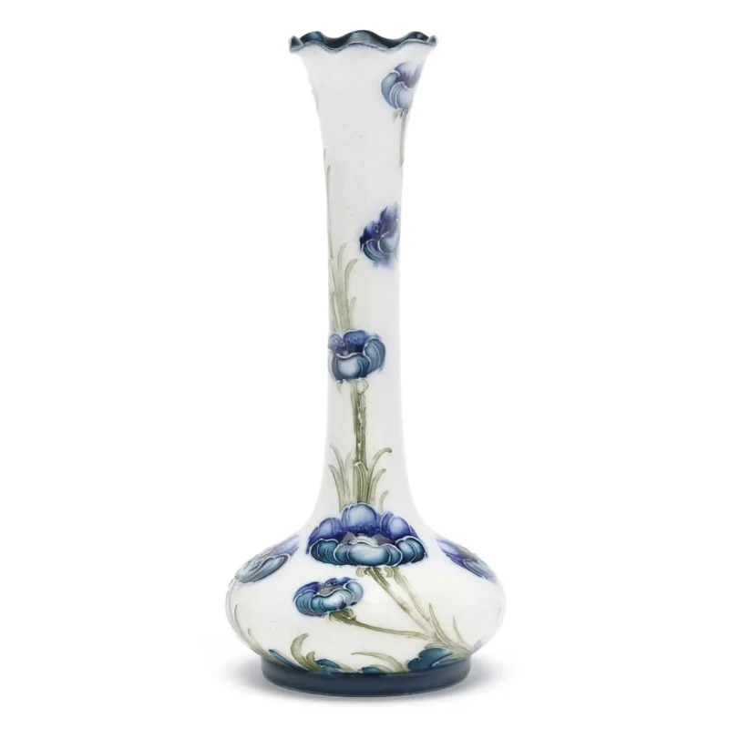 William Moorcroft for James MacIntyre & Co - Poppy Florian Ware Bud Vase, Early 1900s